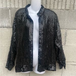 Candlelight jacket women’s not new normal wear black with sequence size Large.